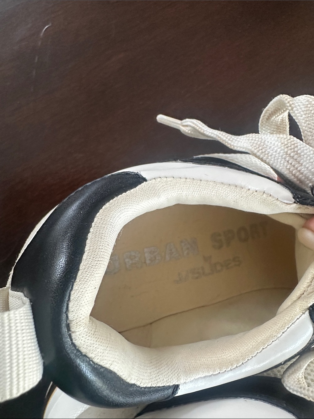 J/Slides Urban Sport Women's Bebe Fashion Wedge Sneaker Cream/Black/Gold Size 7 - Picture 7 of 9